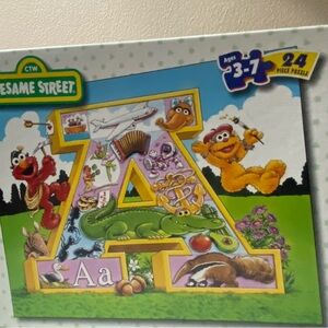 Vintage Sesame Street Puzzle Letter A 24-piece puzzle by Fisher-Price. Ages 3-7